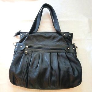 Barr & Barr Elegant Black Leather Tote Bag